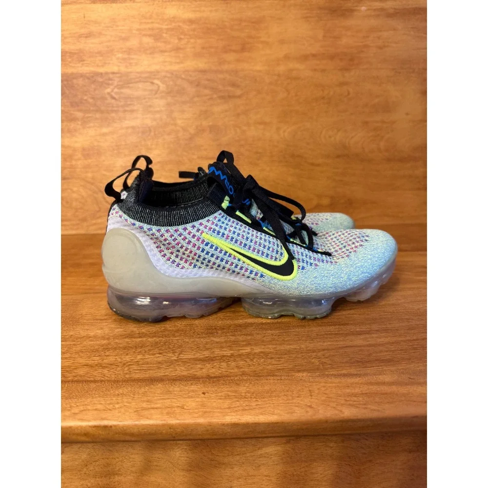 Nike Air Vapormax 2021 FK Kids Multicolor Flyknit Sneakers size 5Y womans 6.5